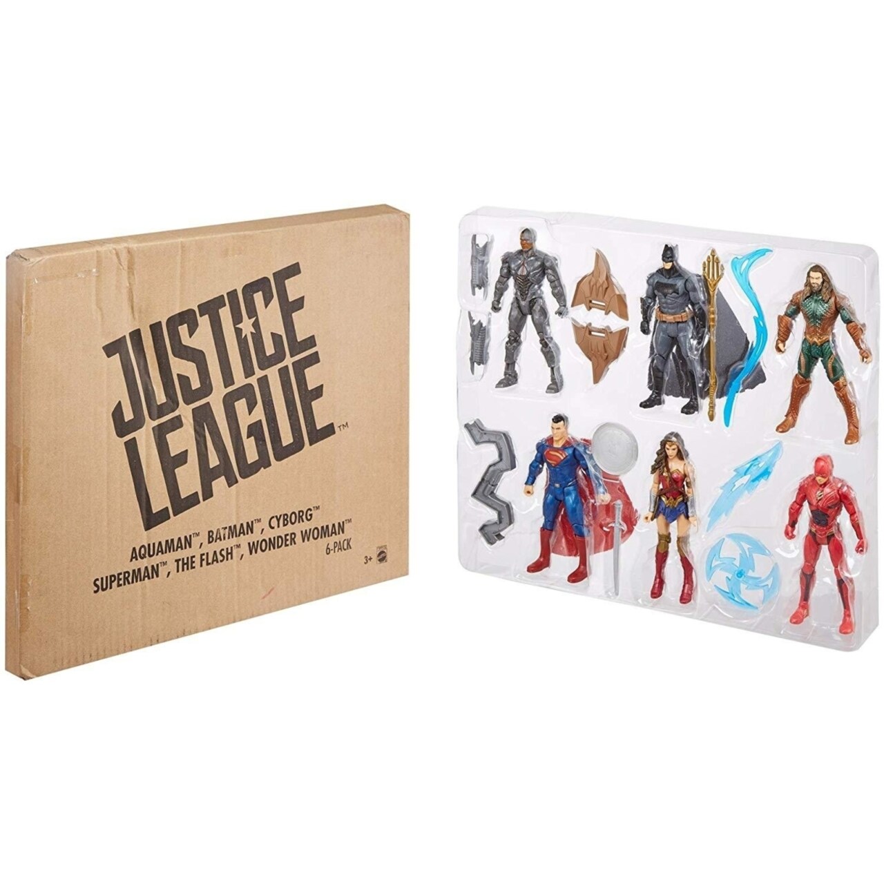 Justice League Ultimate Batman Superman Flash Aquaman Cyborg Ww Figures Mattel